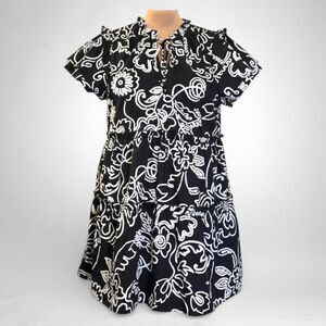 SUGARLIPS Haylie Floral Empire Tiered Mini Dress Curve, 2X